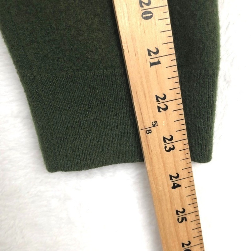 TSE 100% Pure Cashmere Long Sleeve Polo Sweater Men's XL Forrest Green Luxury - Picture 8 of 9